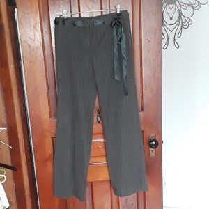 Anthropologie  Elevenses pinstripe sash belted pants